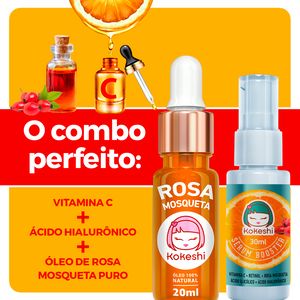 Kit Sérum Vit C + Óleo Rosa Mosqueta