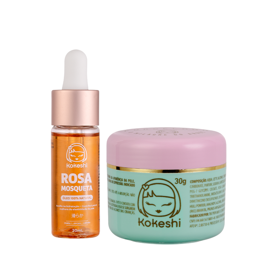 Kit Pele de Porcelana + Óleo de Rosa Mosqueta