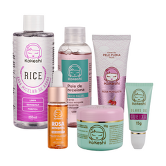 Kit Pele Radiante Kokeshi (Kit 6 em 1)