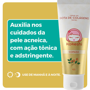 Creme Gel Facial Gota de Colágeno Kokeshi