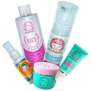 Kit 5 Produtos Skincare Kokeshi