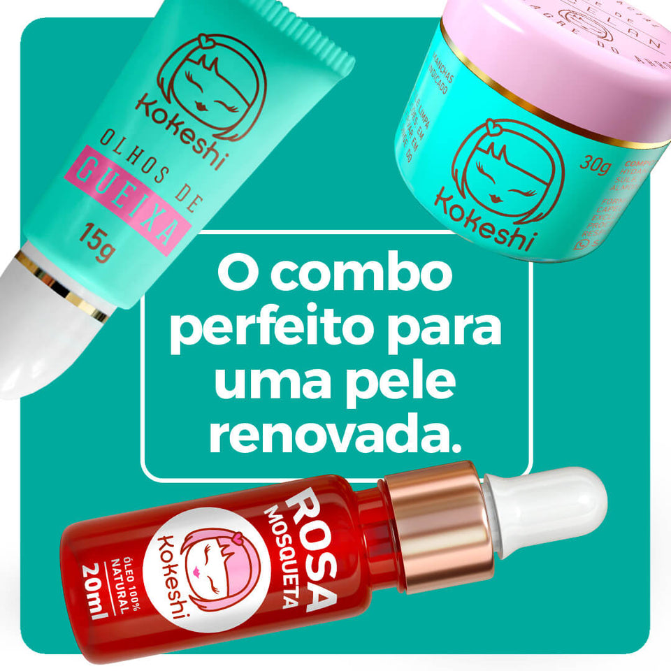 Super Kit Renovadores Faciais + Óleo de Rosa Mosqueta Kokeshi