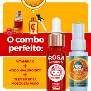 Kit Sérum Vit C + Óleo Rosa Mosqueta