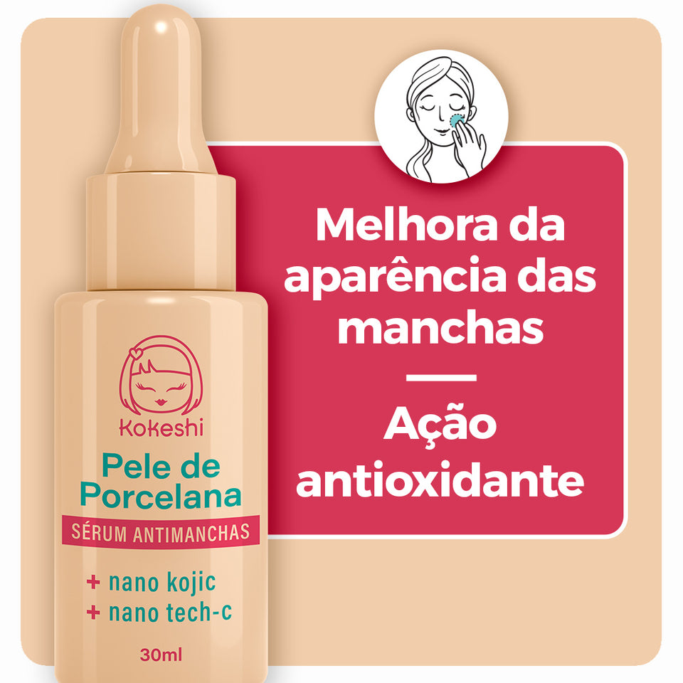 Sérum Facial Antimanchas Pele de Porcelana Kokeshi